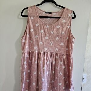 Pink Starry Baby Doll Top